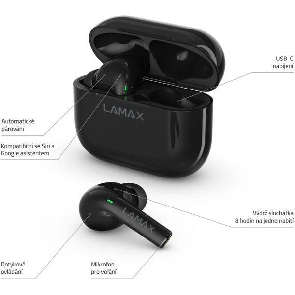 LAMAX Clips1 bezdrôtové slúchadlá čierna - Slúchadlá - Obrázok N8UK100501