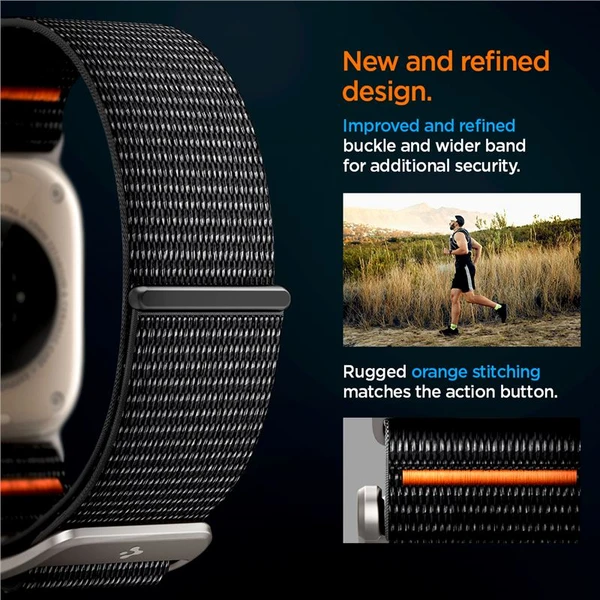 Spigen DuraPro Flex Ultra remienok Apple Watch 49/46/45/44/42mm čierny - Remienky - Obrázok N9N2000P01
