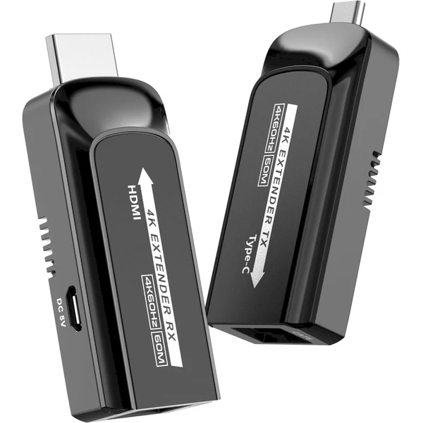 PremiumCord USB-C na HDMI extender cez Cat5e/6/6a 4K@60Hz na 60m - Ostatné - Obrázok N9PF000K01