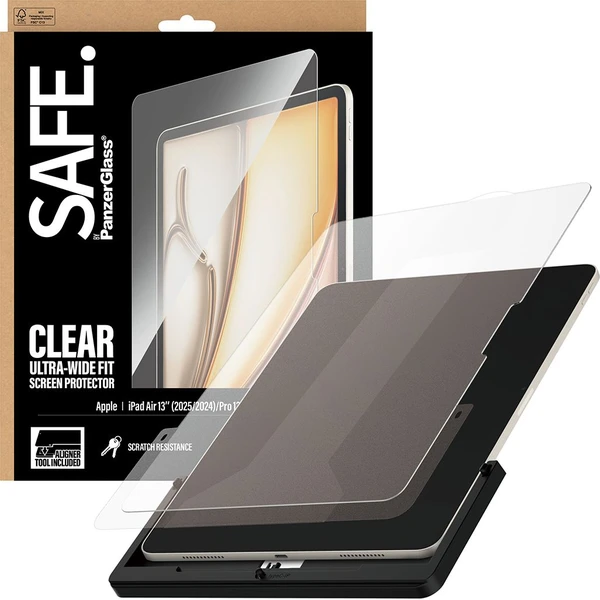 PanzerGlass® SAFE sklo s inštalačným rámčekom Apple iPad Air 13"/Pro 13" (2024/2025) - Ochranné fólie a sklo - Hlavný obrázok