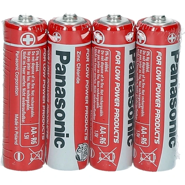 Panasonic Red Zinc AA zinkouhlíkové batérie (4ks) - Batérie - Obrázok NA43000701