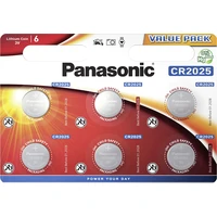 Panasonic CR2025 lítiová batéria, 6 ks - Batérie