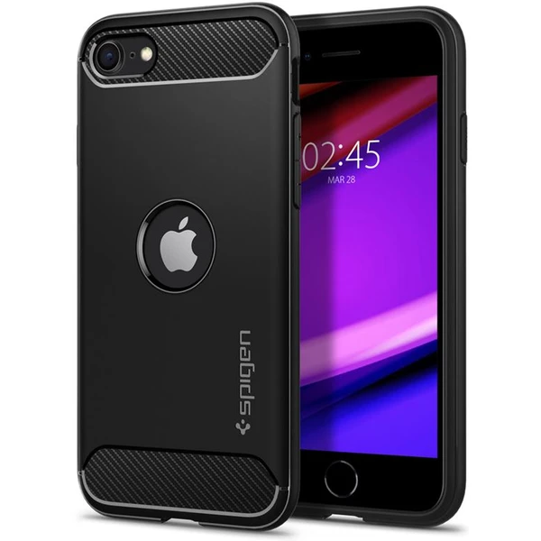 Spigen Rugged Armor kryt Apple iPhone SE(2020,2022) čierny - Puzdra - Hlavný obrázok