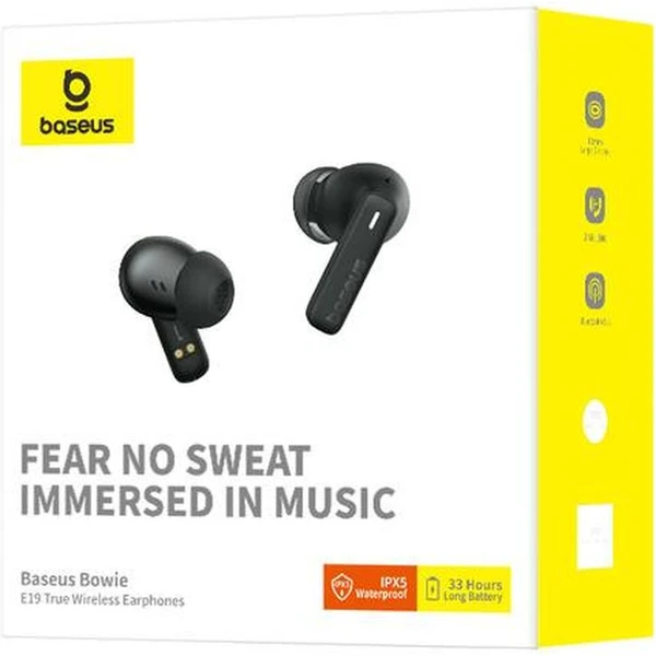 Baseus Bowie E19 bezdrôtové slúchadlá čierna - Slúchadlá - Obrázok NB2G000O01