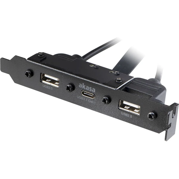 Akasa USB 3.1 gén 1 typ C a 2x Typ A 2.0 záslepka - USB huby - Obrázok NBBJ000K01