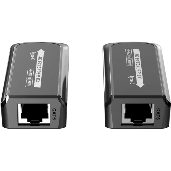 PremiumCord USB-C na USB-C extender cez Cat6/6A/7 rozlíšenie 4K@60Hz na 60m - Ostatné - Obrázok NBPF000K01