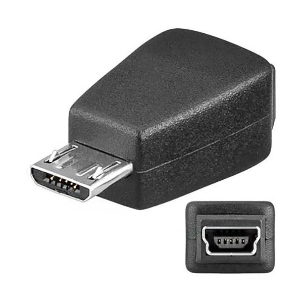 PremiumCord Mini USB-B/MicroUSB-B redukcia čierna - Káble a redukcie - Hlavný obrázok
