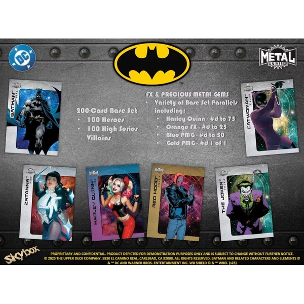 Zberateľské karty 2025 Upper Deck Batman Skybox Metal Universe Hobby Box - Zberateľské karty a nálepky - Obrázok NC7M000K01