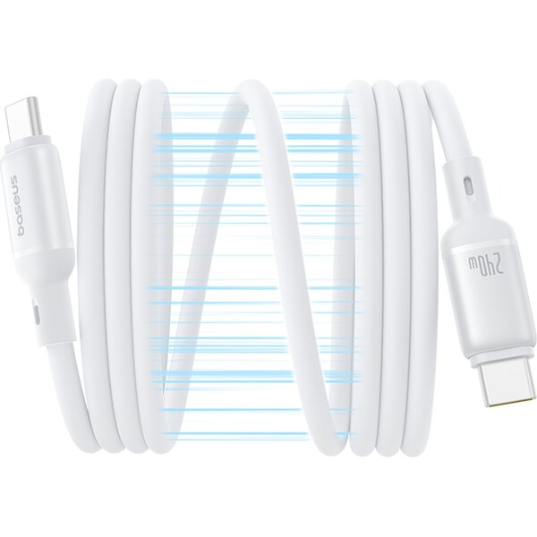 E-shop Baseus PicoGo USB-C/USB-C magnetický napájací kábel 240W 1m biely