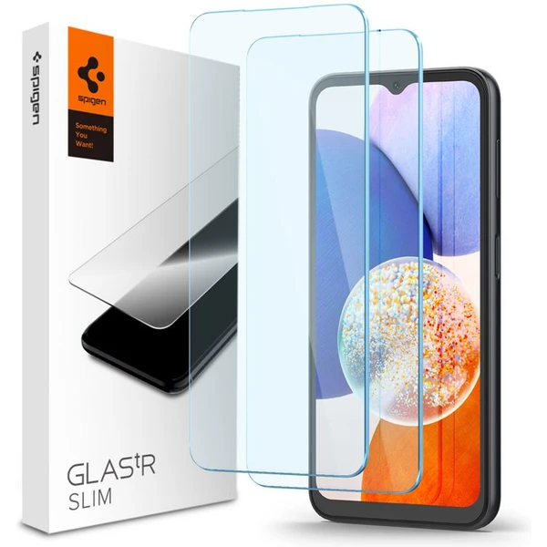 Spigen Glass tR Slim 2 Pack ochranné sklo pre Samsung Galaxy A14 5G/A14 LTE - Ochranné fólie a sklo - Hlavný obrázok