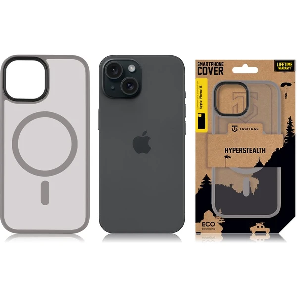 Tactical MagForce Hyperstealth kryt iPhone 15 Light Grey - Puzdra - Obrázok ND59000601