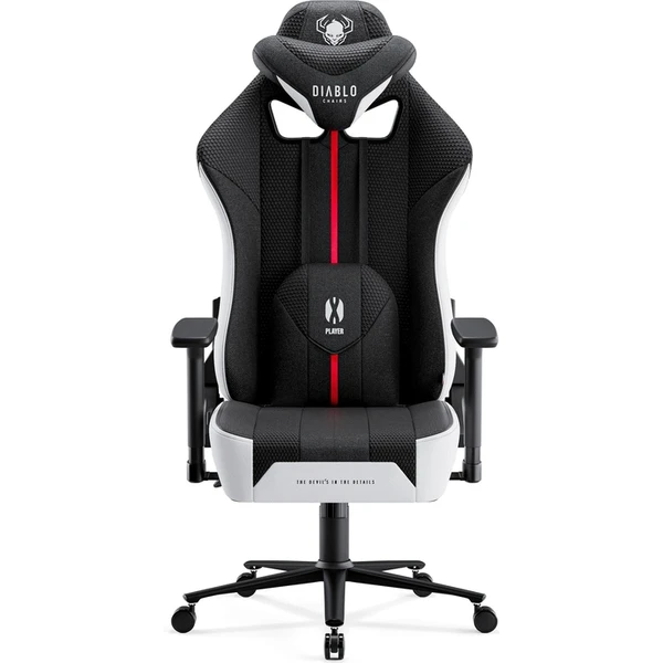 Diablo X-Player 2.0 Normal Size látková herná stolička bielo-čierna - Stoličky - Hlavný obrázok