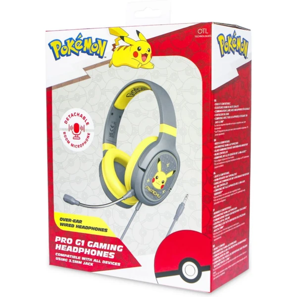 OTL PRO G1 detské herné slúchadlá s motívom Pokémon Pikachu - Slúchadlá - Obrázok NDERF00101