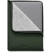 Woolnut Leather Folio kožené puzdro MacBook Pro 16" tmavozelené - Puzdra