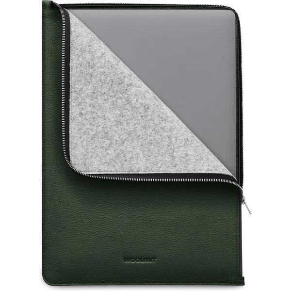 Woolnut Leather Folio kožené puzdro MacBook Pro 16" tmavozelené - Puzdra - Hlavný obrázok