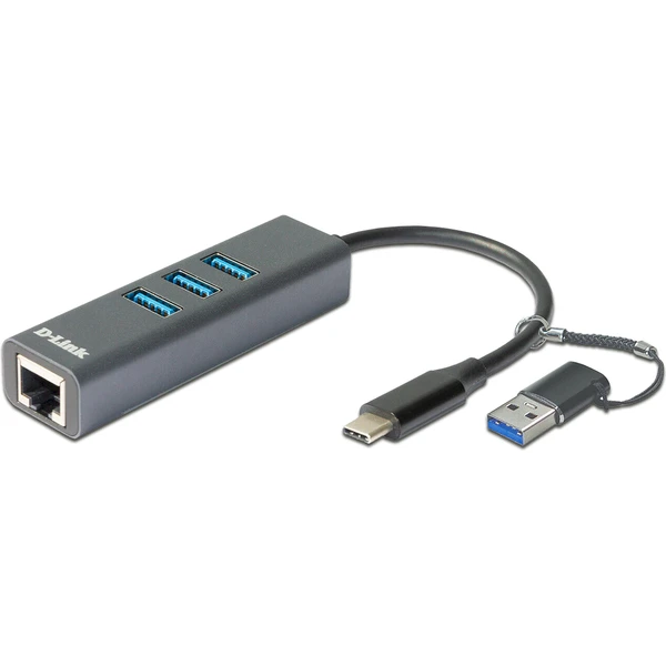 D-Link 3v1 USB-C Hub antracitový - USB huby - Hlavný obrázok