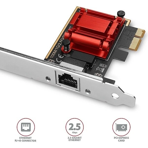 AXAGON PCEE-G25 2.5 gigabit sieťová karta - Sieťové karty - Obrázok NDS6000701