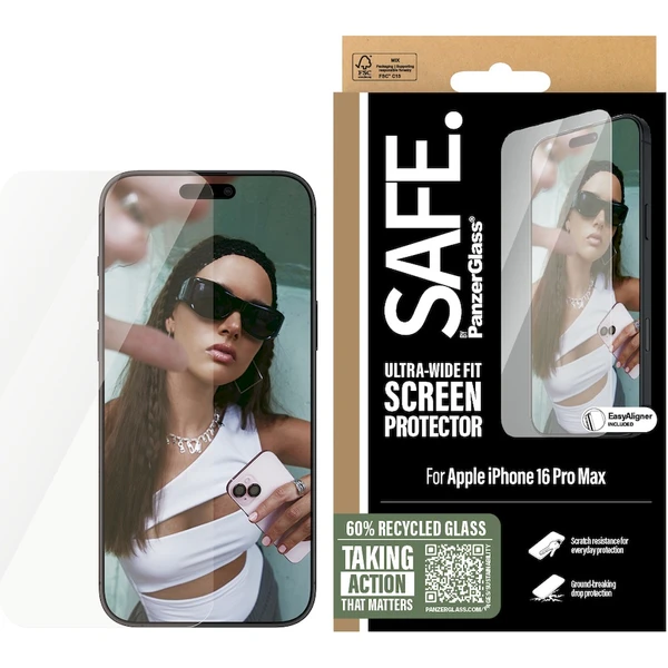 PanzerGlass® SAFE Ultra-Wide Fit Apple iPhone 16 Pro Max - Ochranné fólie a sklo - Obrázok NF08000P01