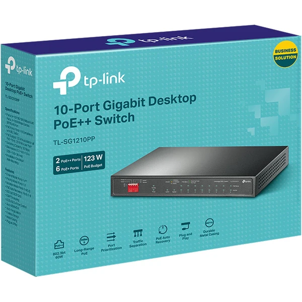 Prepínač TP-Link TL-SG1210PP - Switche - Obrázok NF61000N01