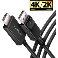 AXAGON DisplayPort 1.4/HDMI 2.0b kábel 4K 1,8m čierny - Káble a redukcie