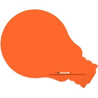 Rocada Skin Shape Idea 6461-2008 magnetická tabuľa oranžová RAL 2008 - Magnetické tabule