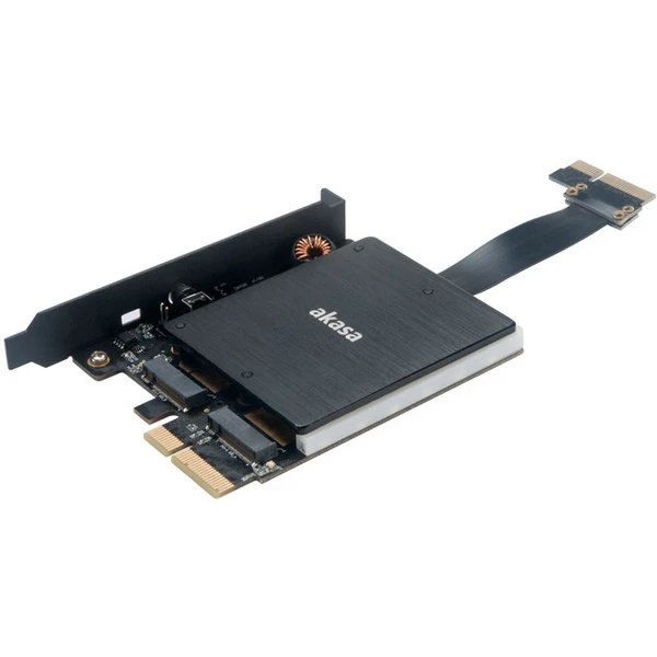 Akasa duálny RGB adaptér M.2 SSD do PCIe x4 (AK-PCCM2P-04) - Radiče - Hlavný obrázok