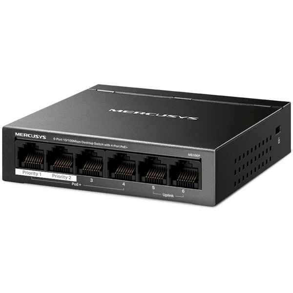 Mercusys MS106P switch - Switche - Obrázok NGEF000K01