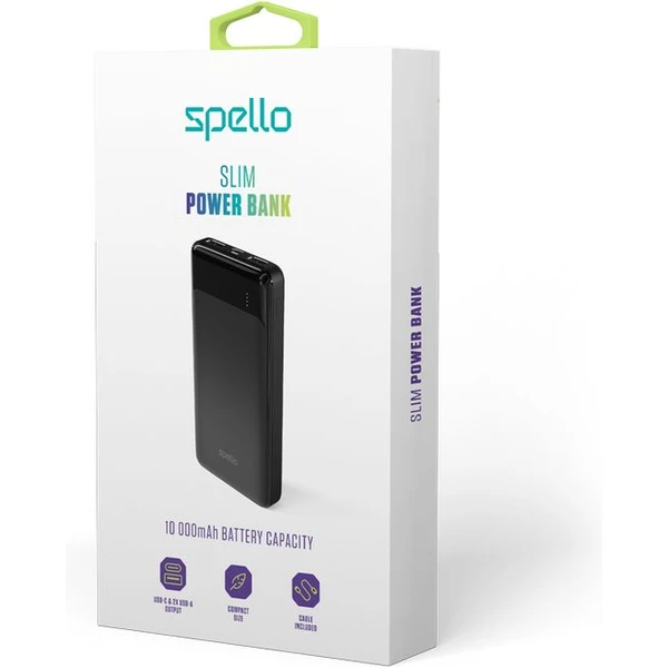 Spello Slim Powerbanka, 10000mAh čierna - Powerbanky - Obrázok NGPD000K01