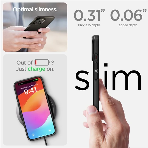 Spigen Thin Fit kryt iPhone 15 čierny - Puzdra - Obrázok NGU8000601