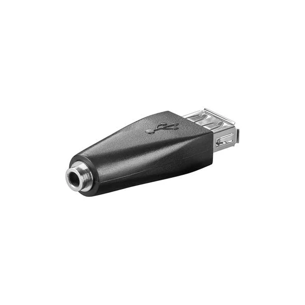 PremiumCord USB-A/3,5mm redukcia čierna - Káble a redukcie - Hlavný obrázok