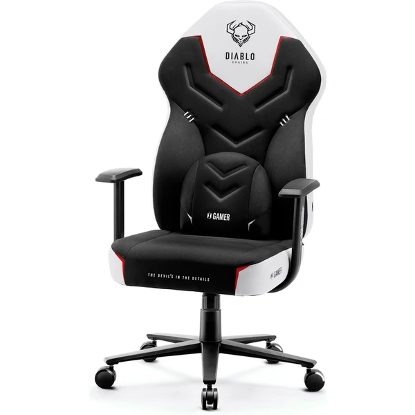 Diablo X-Gamer 2.0 Normal Size herná stolička čierno-biela  - Stoličky - Obrázok NI2G000K01