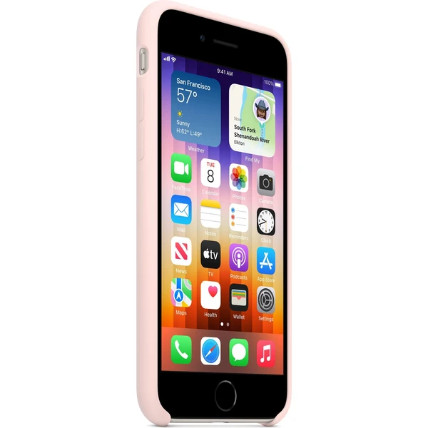 Apple silikónový kryt iPhone SE (2022/2020) kriedovo ružová - Puzdra - Obrázok NJC9100501