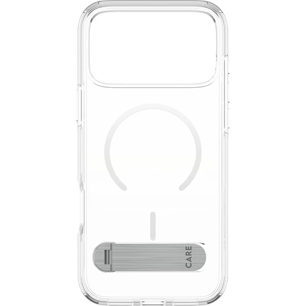 PanzerGlass® CARE Kickstand kryt s MagSafe Apple iPhone 17 Pro Max strieborný/biely - Puzdra - Obrázok NJDH000K01