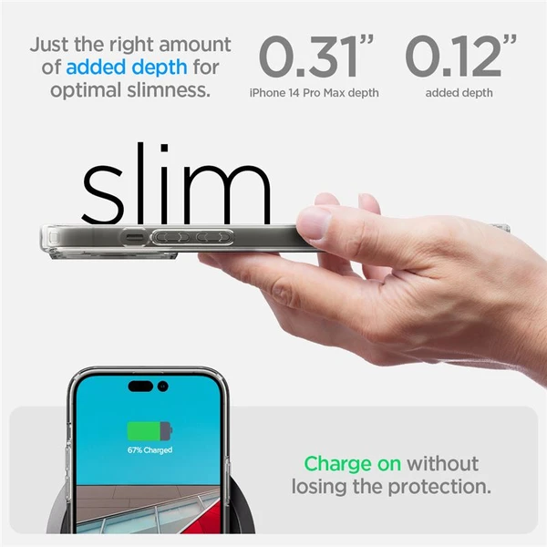 Spigen Ultra Hybrid Mag kryt iPhone 14 Pro Max biely - Puzdra - Obrázok NK1H300401