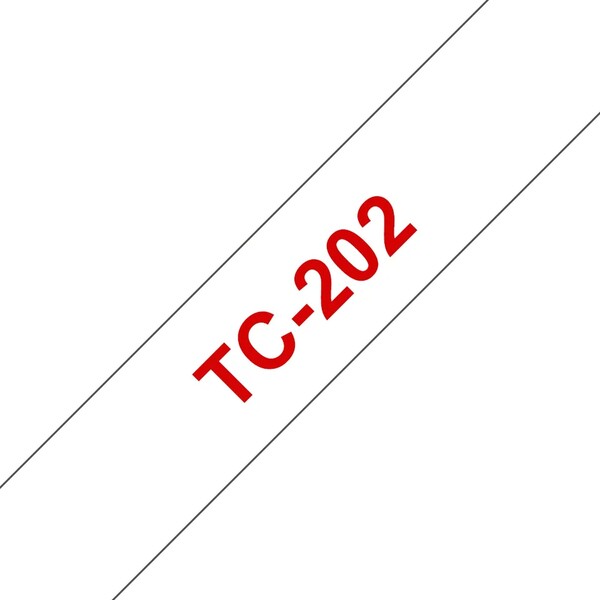Brother TC-202 páska čierna na červenom 12 mm