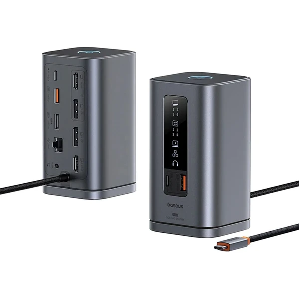 Baseus Spacemate RD-1 dokovacia stanica 11v1, 100W 2xUSB-C, 3xUSB, 2xHDMI, 2x DP, 1xRJ45, 3,5mm jack - Dokovacie stanice - Hlavný obrázok