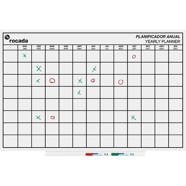 Rocada Skin Planner 6420YP magnetická tabuľa biela - Magnetické tabule - Obrázok NLMN000K01