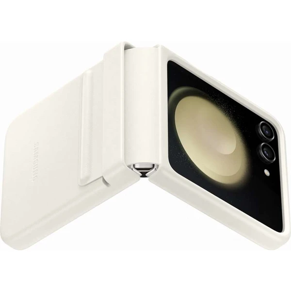 Samsung Flap ECO-Leather kryt Z Flip5 krémový - Puzdra - Obrázok NLO6G00101