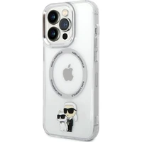 Karl Lagerfeld MagSafe IML Karl a Choupette NFT kryt iPhone 14 Pro Max číry - Puzdra