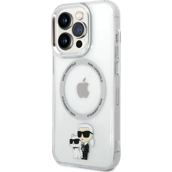 Karl Lagerfeld MagSafe IML Karl a Choupette NFT kryt iPhone 14 Pro Max číry - Puzdra - Hlavný obrázok