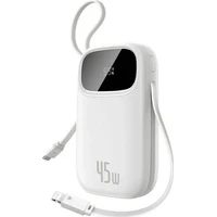 Baseus EnerFill FC31 Qpow 3 20000mAh powerbanka, 45W, s káblom USB-C a Lightning biela - Powerbanky