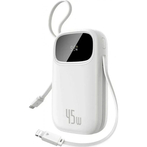 Baseus EnerFill FC31 Qpow 3 20000mAh powerbanka, 45W, s káblom USB-C a Lightning biela - Powerbanky - Hlavný obrázok