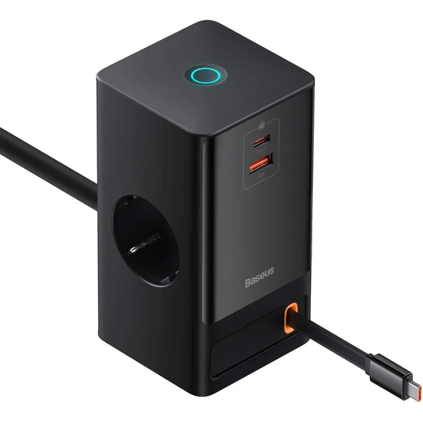 Baseus Nabíjacia stanica PowerCombo Digital 65W EU čierna - Nabíjačky - Obrázok NMS5000N01