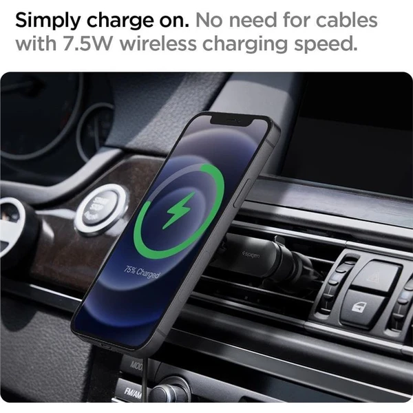Spigen OneTap MagSafe Car Mount (ITS12W) držiak do auta čierny - Držiaky - Obrázok NNK0000N01