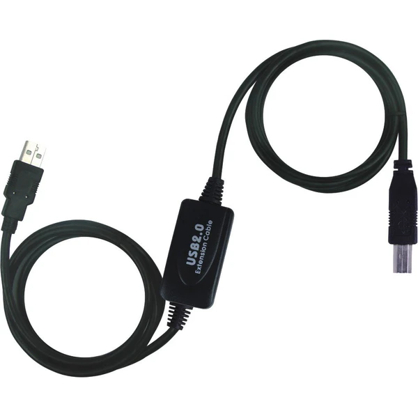 PremiumCord USB-A/USB-B predlžovací kábel 20 m čierny - Káble a redukcie - Hlavný obrázok