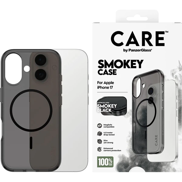 PanzerGlass® CARE Smokey kryt s MagSafe Apple iPhone 17 dymový/čierny - Puzdra - Obrázok NODH000K01