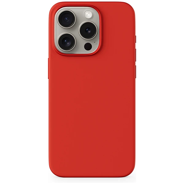 Epico Mag+ Silicone Case iPhone 15 kompatibilný s MagSafe tmavo červený - Puzdra - Hlavný obrázok