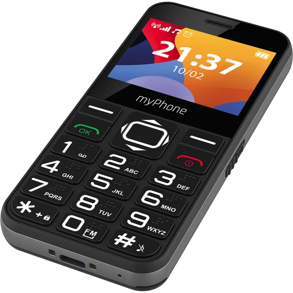myPhone Halo 3 Senior s nabíjacím stojanom čierny - Mobilné telefóny - Obrázok NORE300401
