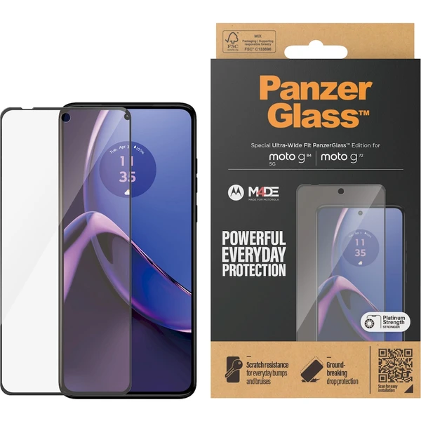 PanzerGlass Ultra-Wide Fit ochranné sklo Motorola Moto G84/G72 - Ochranné fólie a sklo - Obrázok NR51000P01