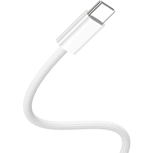 Cubenest opletený napájací kábel USB-C/USB-C 60W 1m biely 2ks - Káble a redukcie - Obrázok NRD5000O01